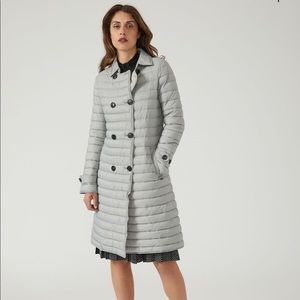 EMPORIO ARMANI Long double-breast padded coat Sz 4